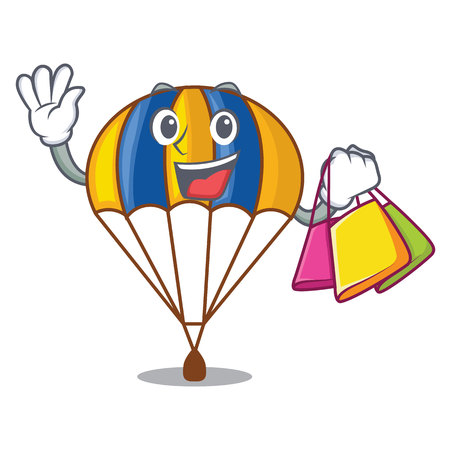 Shopping parachute isolated with in the cartoons vector illustrationのイラスト素材