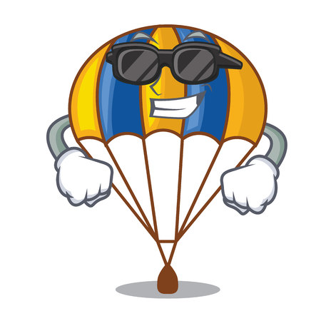 Super cool parachute isolated with in the cartoons vector illustrationのイラスト素材