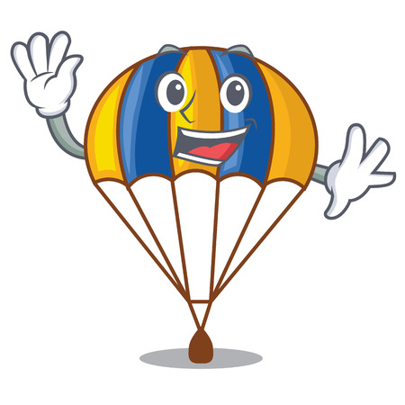Waving parachute isolated with in the cartoons vector illustrationのイラスト素材