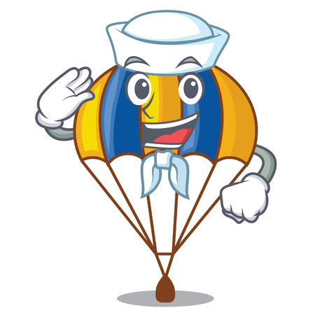 Sailor parachute in the shpe of charcter vector illustrationのイラスト素材