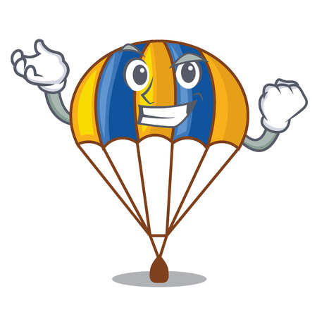 Successful parachute isolated with in the cartoons vector illustrationのイラスト素材