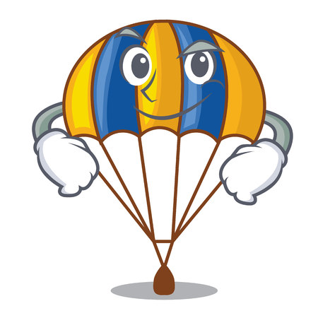 Smirking parachute isolated with in the cartoons vector illustrationのイラスト素材