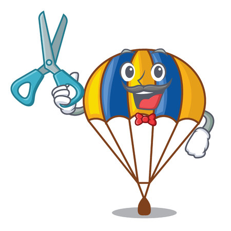 Barber parachute in the shpe of charcter vector illustrationのイラスト素材