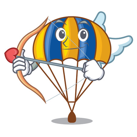 Cupid parachute in the shpe of charcter vector illustrationのイラスト素材
