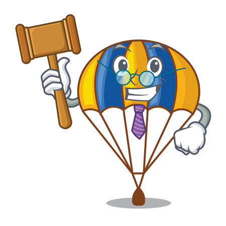 Judge parachute in shape of acartoon fuuny vector illustrationのイラスト素材