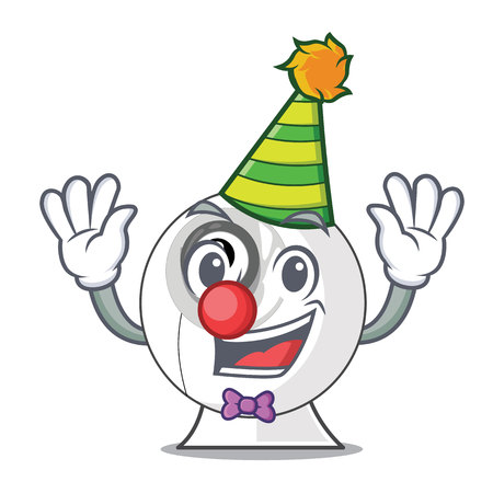 Clown cartoon webcam in funny that shape vector illustrationのイラスト素材