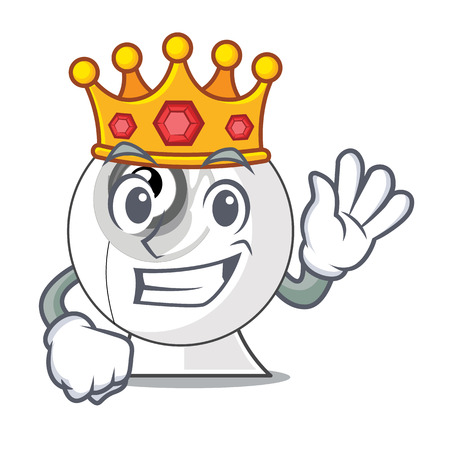 King cartoon webcam in funny that shape vector illustrationのイラスト素材