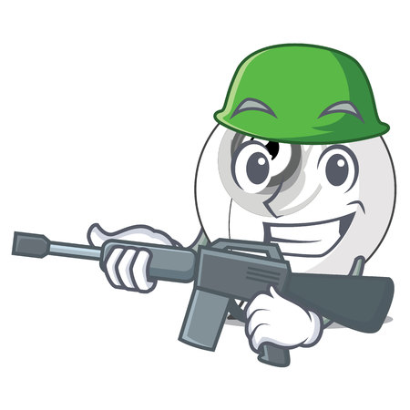 Army webcam in the shape of mascot vector illustrationのイラスト素材