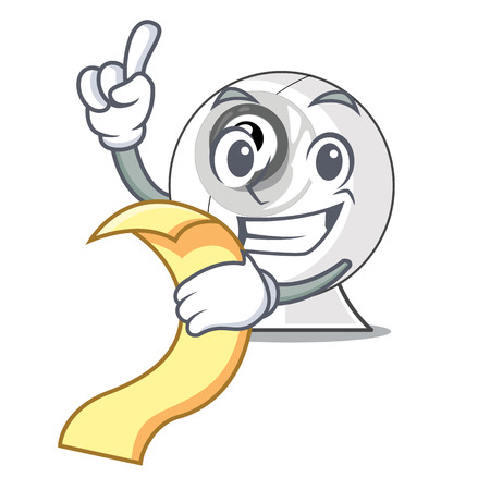 With menu webcam is isolated with the cartoons vector illustrationのイラスト素材
