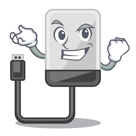 Successful hasrd cartoon drive on wooden table vector illustrationのイラスト素材