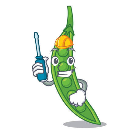 Automotive snow peas isolated the on character vector illustrationのイラスト素材