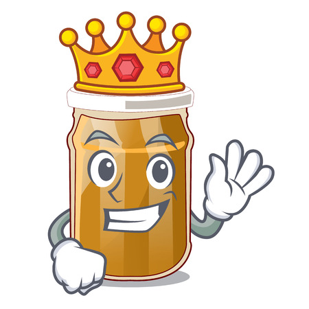 King almond butter isolated in the mascot vector illustrationのイラスト素材