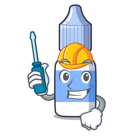 Automotive eye drops isolated with the characters vector illustrationのイラスト素材