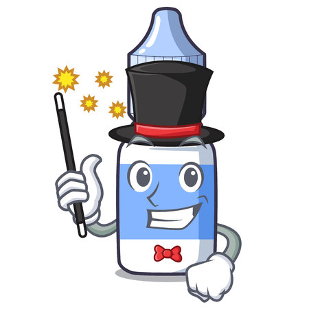 Magician eye drops isolated with the characters vector illustrationのイラスト素材
