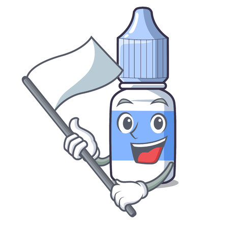 With flag eye drops isolated with the characters vector illustrationのイラスト素材