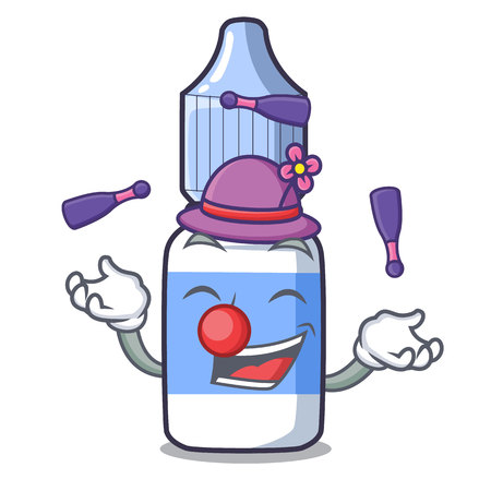 Juggling eye drops isolated with the characters vector illustrationのイラスト素材