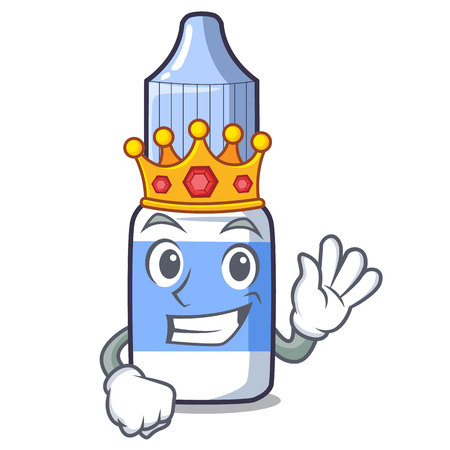 King eye drops isolated with the characters vector illustrationのイラスト素材