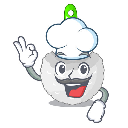 Chef cartoon toilet brush in the bathroom vector illustrationのイラスト素材