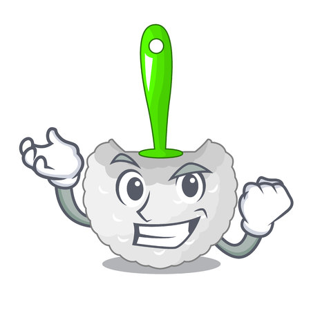 Successful cartoon toilet brush in the bathroom vector illustrationのイラスト素材