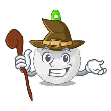 Witch toilet brush isolated in a cartoon vector illustrationのイラスト素材