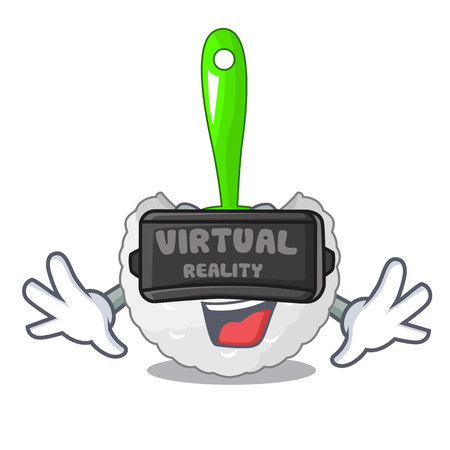 Virtual reality toilet brush isolated in a cartoon vector illustrationのイラスト素材