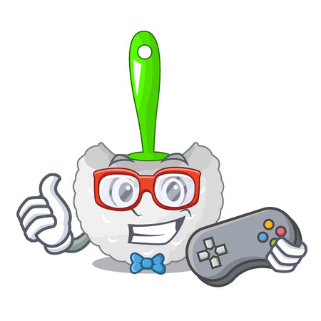 Gamer toilet brush isolated in a cartoon vector illustrationのイラスト素材