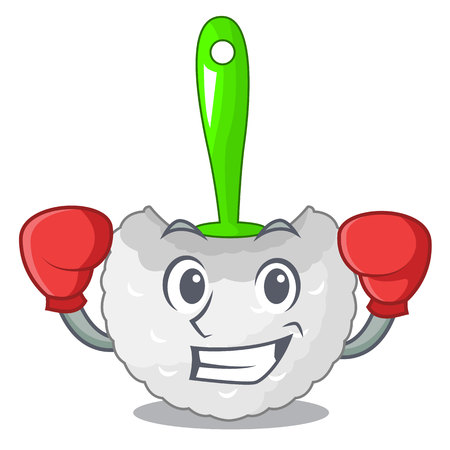 Boxing toilet brush in the character shape vector illustrationのイラスト素材