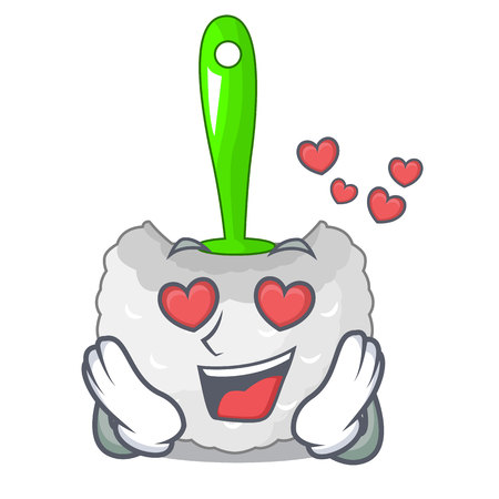 In love toilet brush isolated in a cartoon vector illustrationのイラスト素材