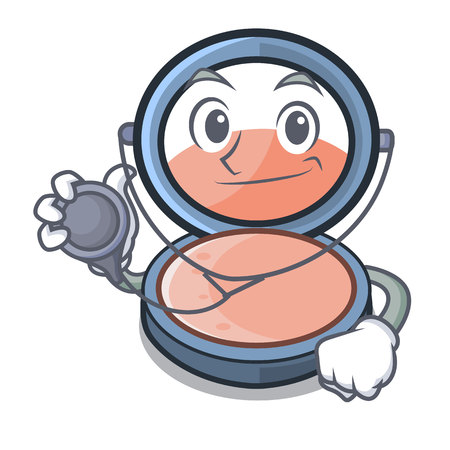 Doctor blush on a cartoon makeup bag vector illustrationのイラスト素材