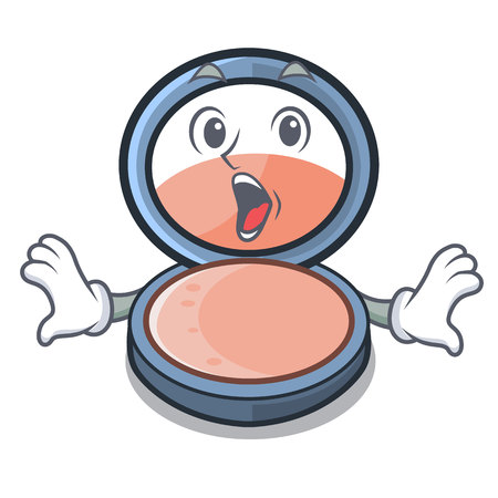 Surprised blosh on the mascot dressing table vector illustrationのイラスト素材