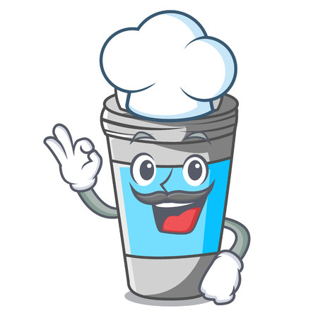 Chef roll on deodorant in cartoon bottle vector illustrationのイラスト素材