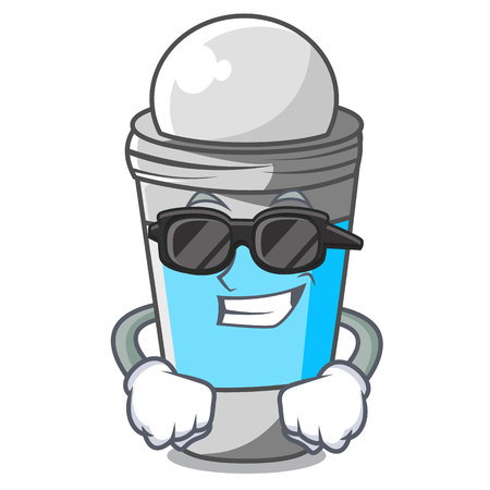 Super cool roll on deodorant in cartoon bottle vector illustrationのイラスト素材
