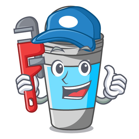 Plumber roll on deodorant isolated with cartoon vector illustrationのイラスト素材