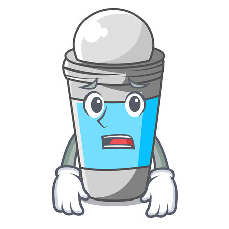 Afraid deodorant rolls on in character bags vector illustrationのイラスト素材