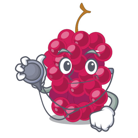 Doctor mulberry fruit on a cartoon table vector illustrationのイラスト素材