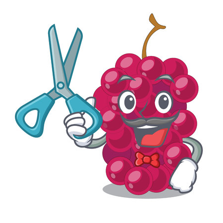 Barber mulberry fruit on a cartoon table vector illustrationのイラスト素材