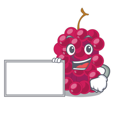 With board mulberry fruit on a cartoon table vector illustrationのイラスト素材