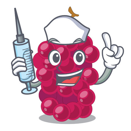Nurse mulberry in the character fruit basket vector illustrationのイラスト素材