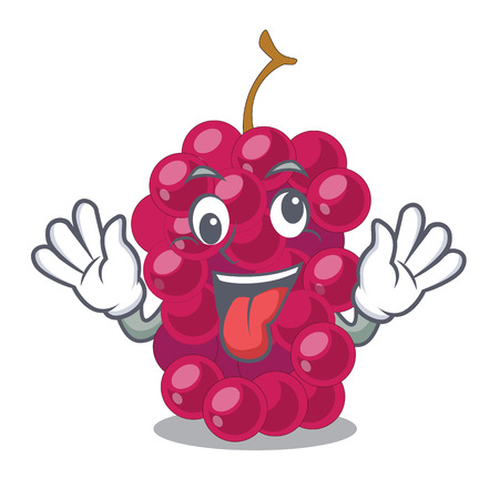 Crazy mulbery fruit isolated with the cartoons vector illustrationのイラスト素材