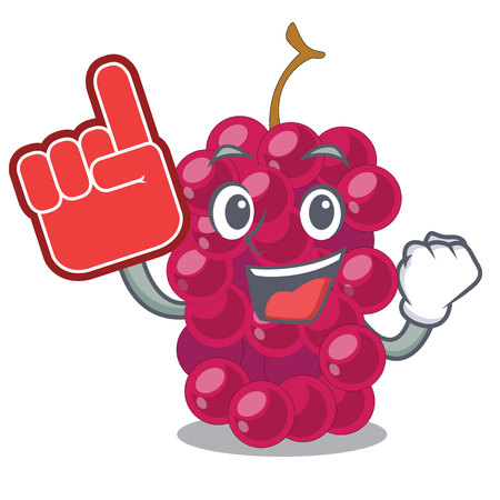 Foam finger mulbery fruit isolated with the cartoons vector illustrationのイラスト素材
