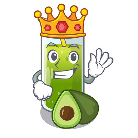 King avocado smoothies in the cartoon shapeのイラスト素材