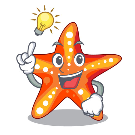 Have an idea underwater sea in the starfish mascot vector illustrationのイラスト素材