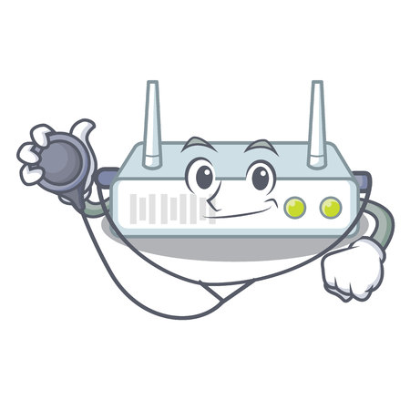 Doctor router in the a character shapeのイラスト素材