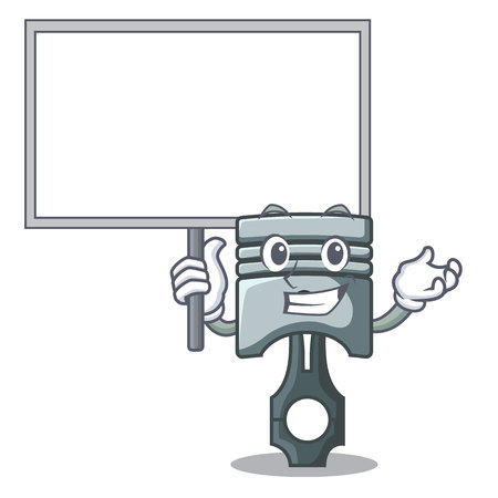 Bring board piston in the form of mascot vector illustrationのイラスト素材