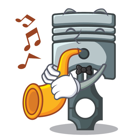 With trumpet piston isolated in the cartoon shapeのイラスト素材