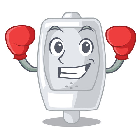 Boxing urinal isolated with in the mascot vector illustrationのイラスト素材