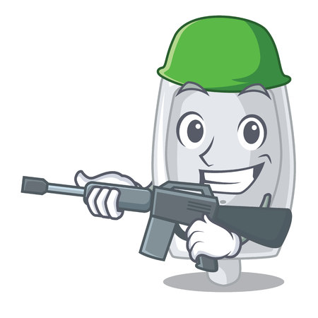Army urinal isolated with in the mascot vector illustrationのイラスト素材