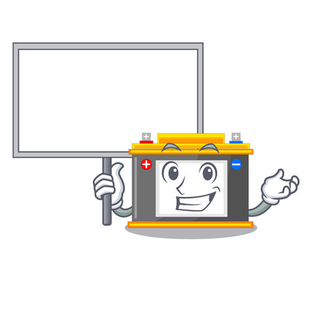 Bring board accomulator in the a character shape vector illustrationのイラスト素材