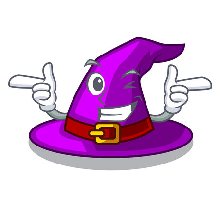 Wink with hat in the character closet vector illustrationのイラスト素材