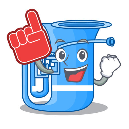 Foam finger miniature tuba in the shape cartoon vector illustrationのイラスト素材